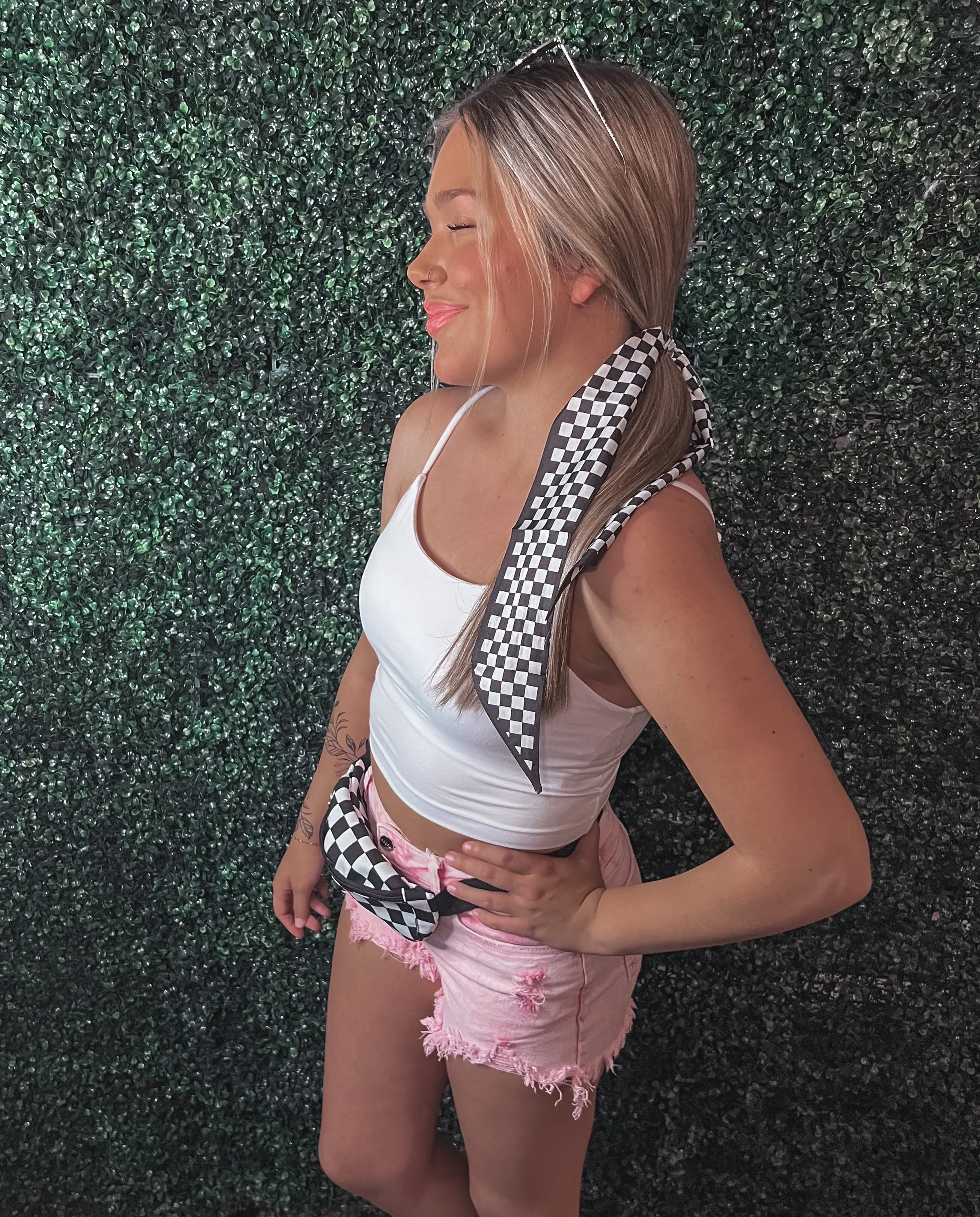 Acid Wash Pink Mid-Rise Shorts