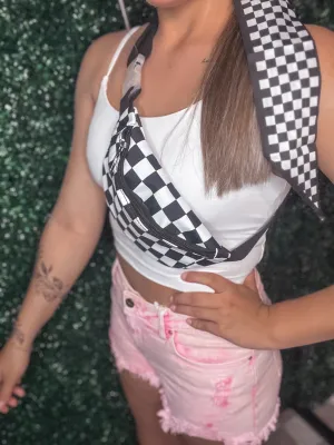 Acid Wash Pink Mid-Rise Shorts
