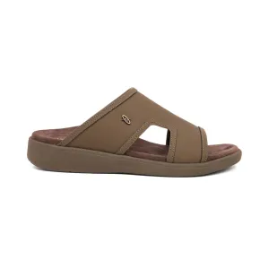 Aetrex Men's Suede Foot Bed Leather Sandals Truffle