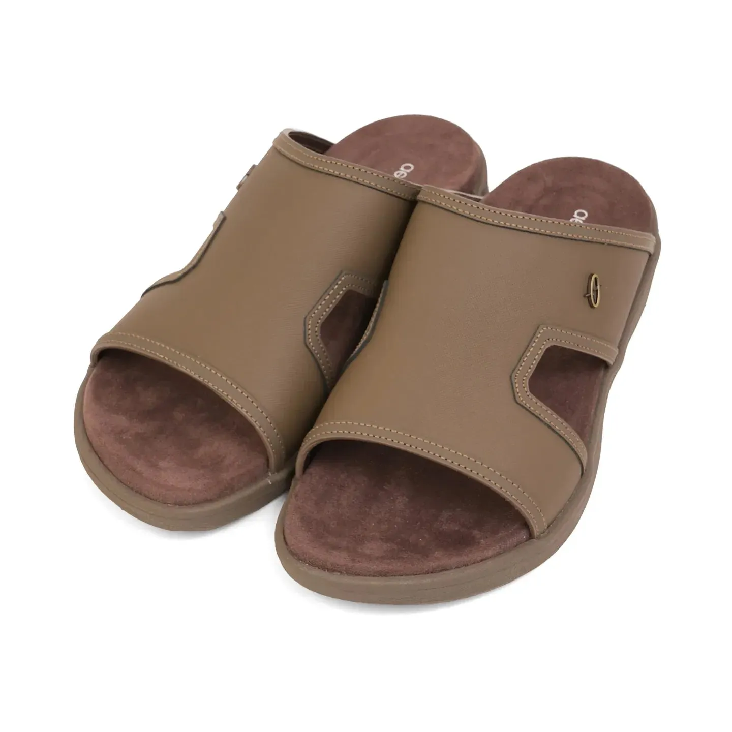 Aetrex Men's Suede Foot Bed Leather Sandals Truffle