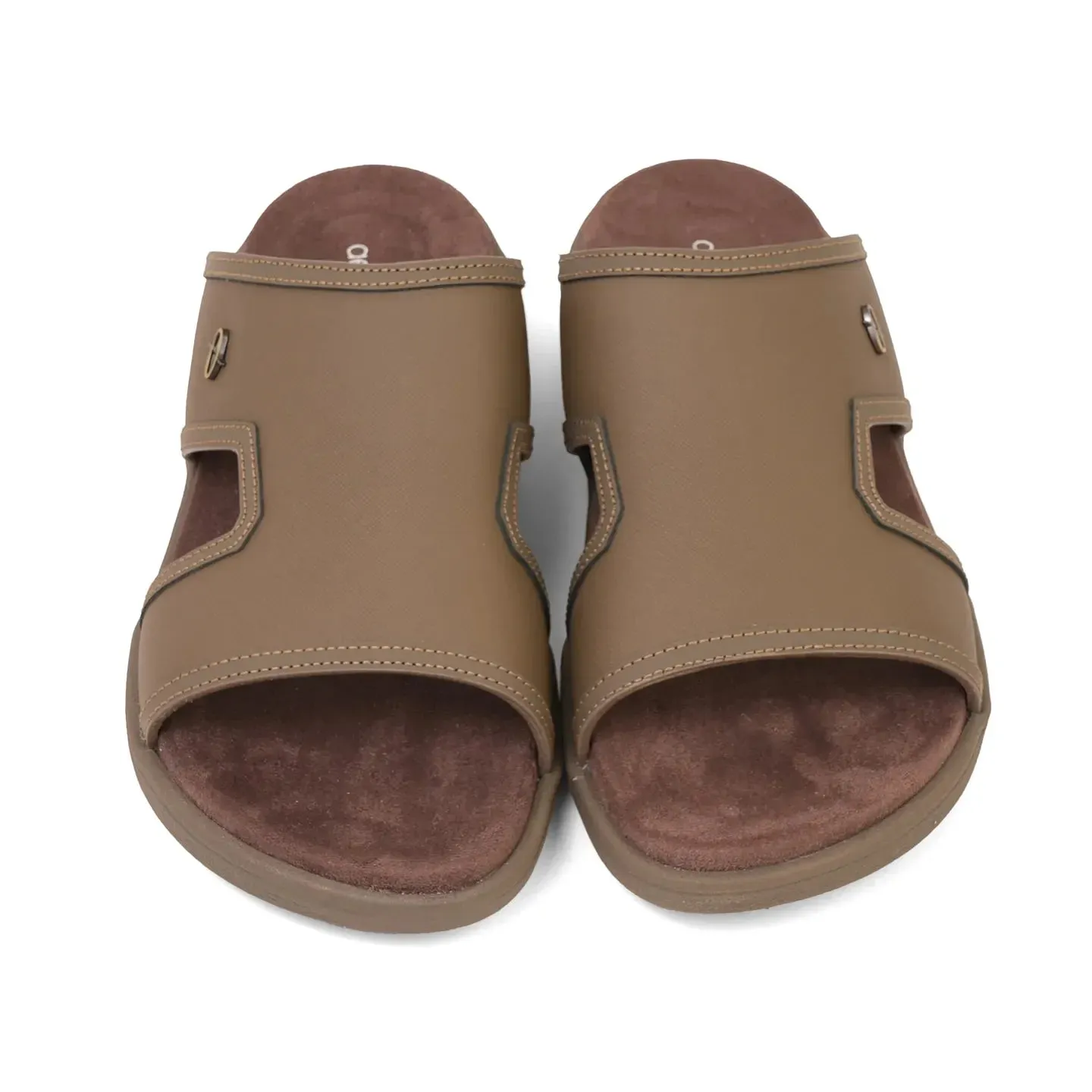 Aetrex Men's Suede Foot Bed Leather Sandals Truffle
