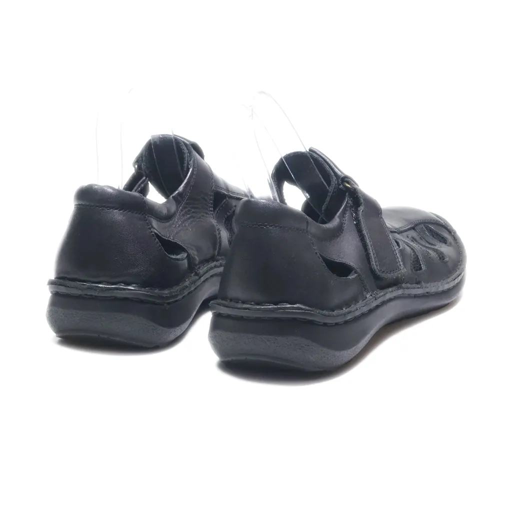 Airsoft Dress Sandals Leather Black Colour For Men