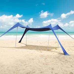 Alpha Camp 10x10 FT Sunshade Beach Tent Sun Shelter UPF 50  Portable Canopy Tent for 3-4 Person
