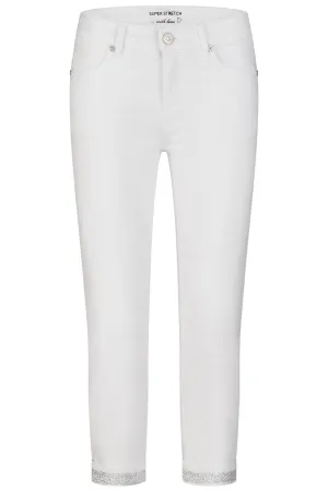Anna Montana 1304 Angelika Slim Fit 6/8 Super Stretch Jeans White