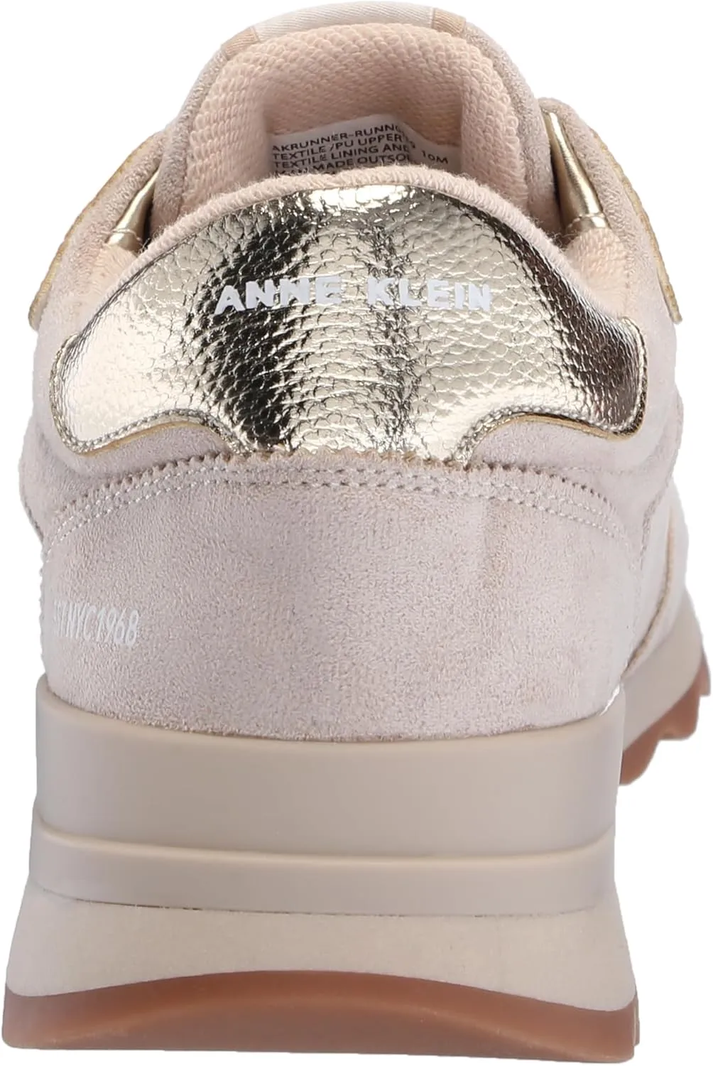 Anne Klein Womens Runner Faux Suede Lifestyle Casual and Fashion Sneakers