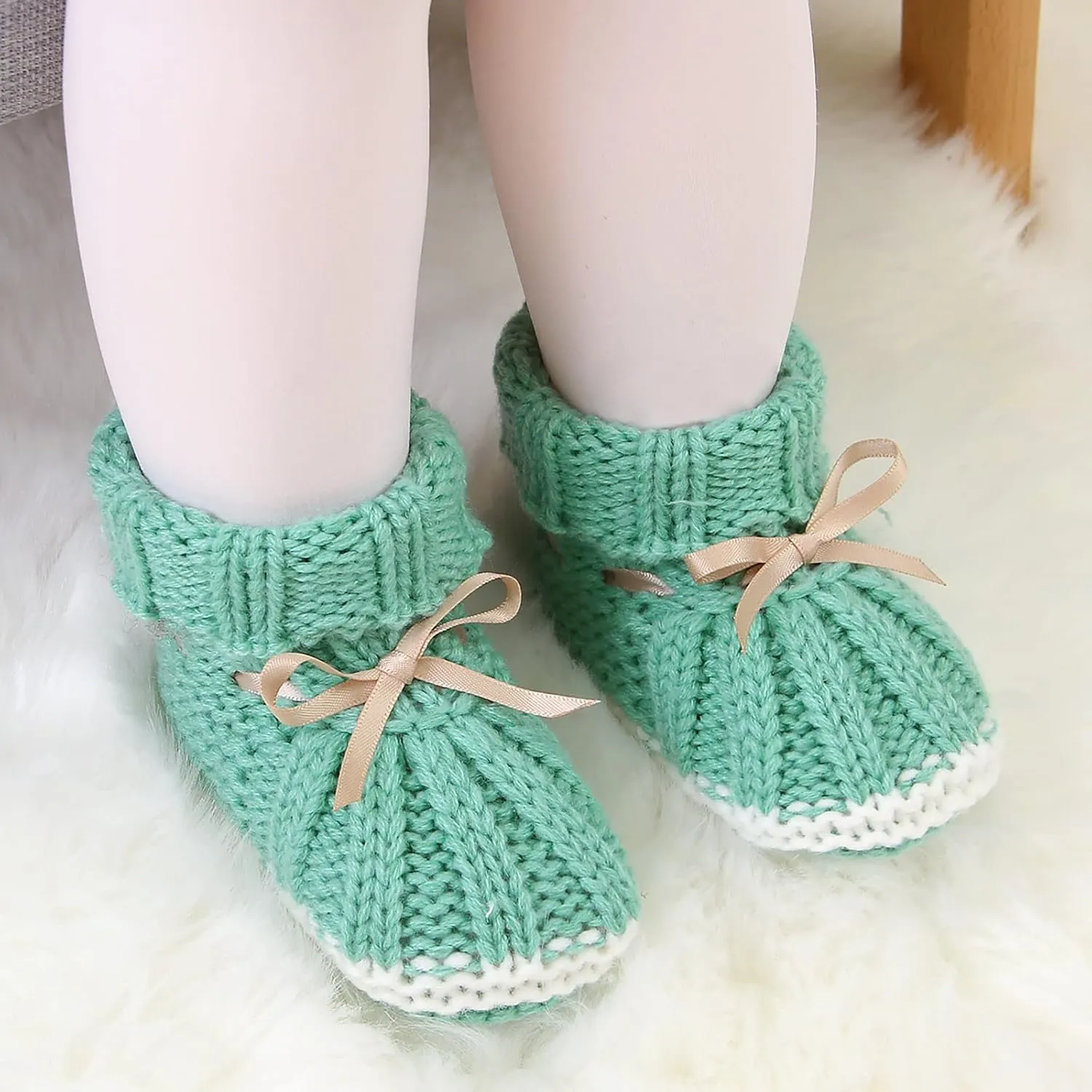 Baby Shoes Infant Baby Girls Boys Booties Warm Baby Socks Shoes Newborn Crib Shoes Baby Footwear House Shoes B