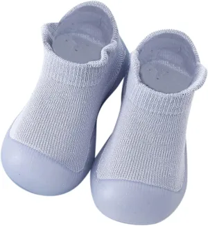 Baby Sock Shoes,Boys Girls Cartoon Shoes First Walking Shoes Non-Slip Socks Kids Floor Shoes White Shoes B