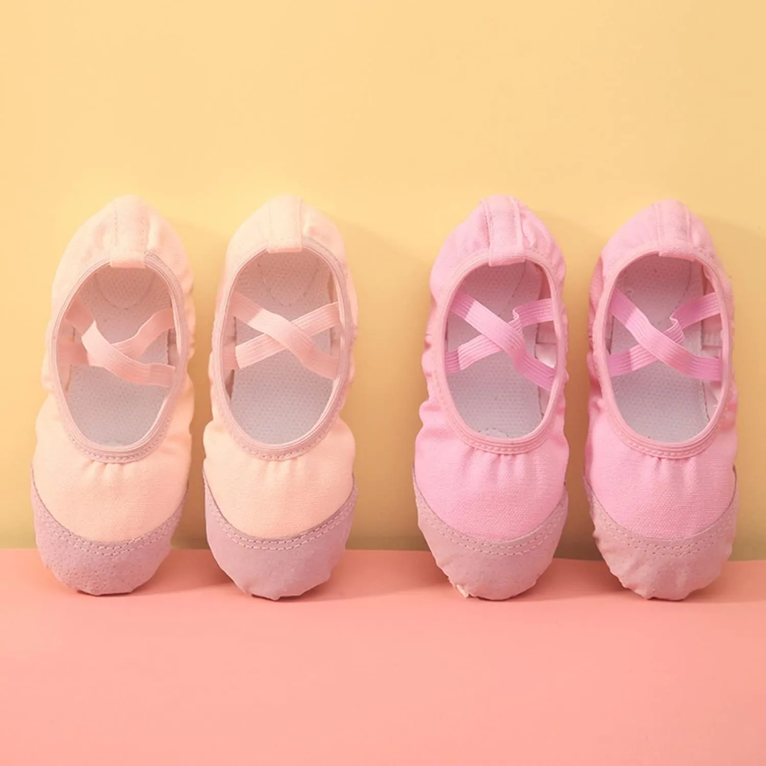 Ballet Shoes for Girls Toddler Ballet Slippers Soft Leather Boys Dance Shoes Soft Leather Slippers with Elastic Strap