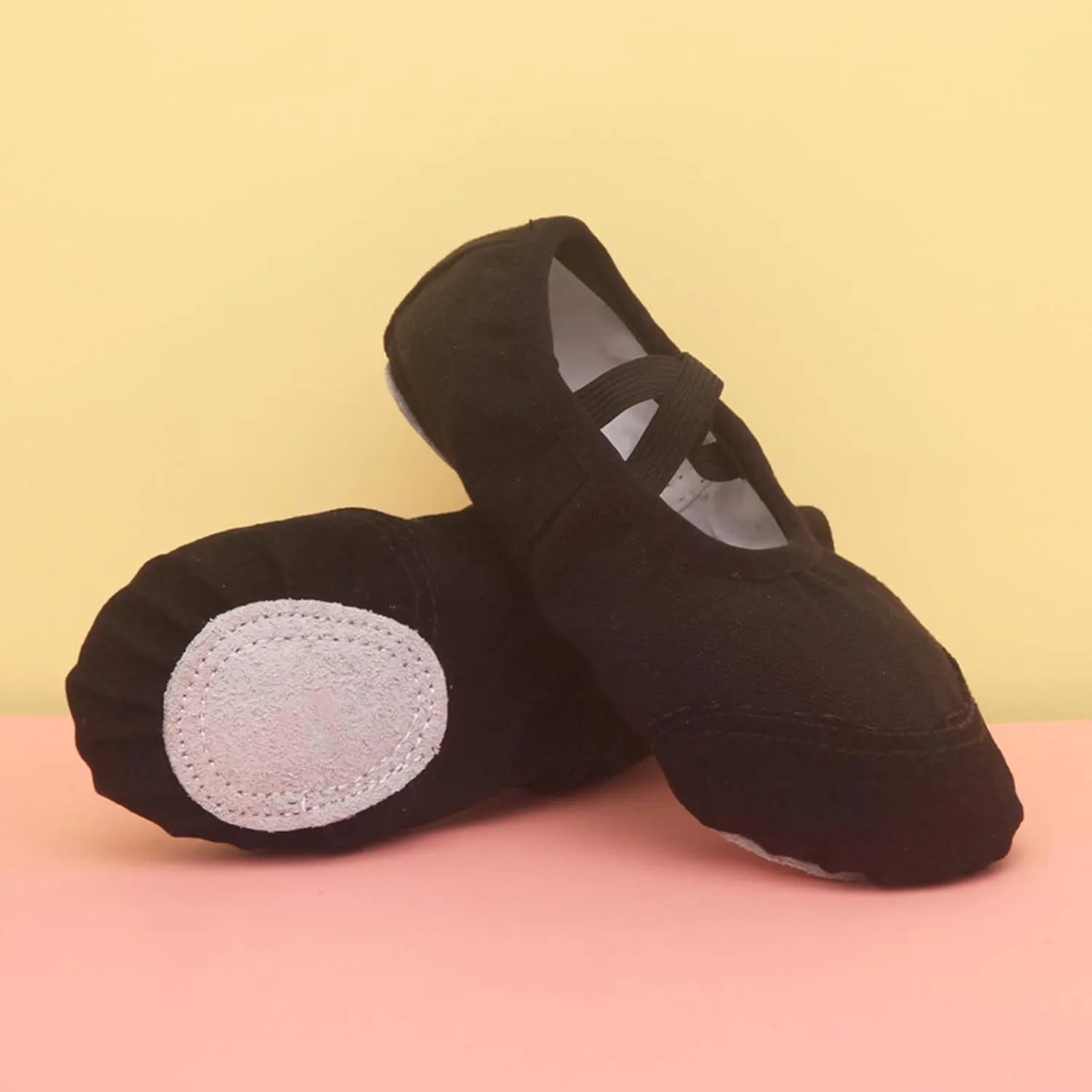 Ballet Shoes for Girls Toddler Ballet Slippers Soft Leather Boys Dance Shoes Soft Leather Slippers with Elastic Strap