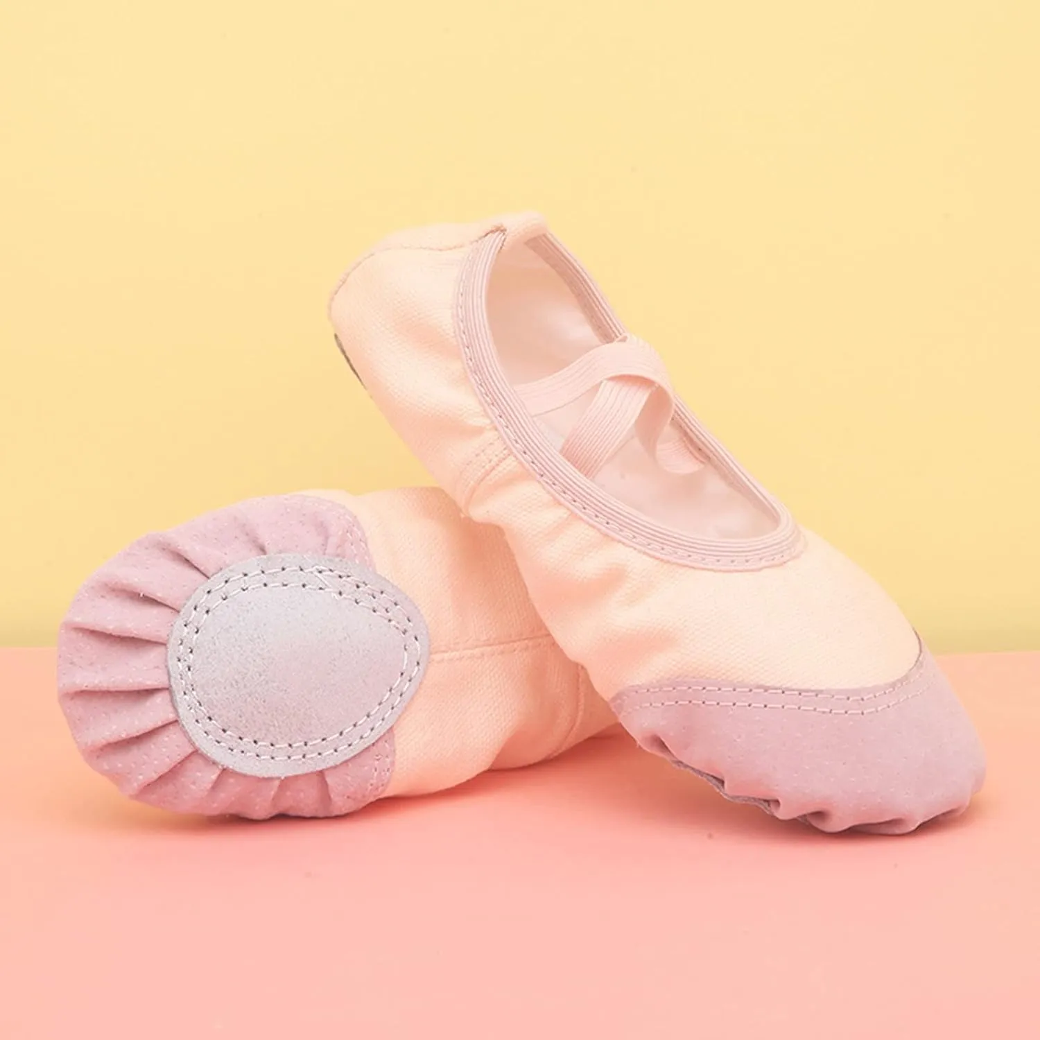 Ballet Shoes for Girls Toddler Ballet Slippers Soft Leather Boys Dance Shoes Soft Leather Slippers with Elastic Strap
