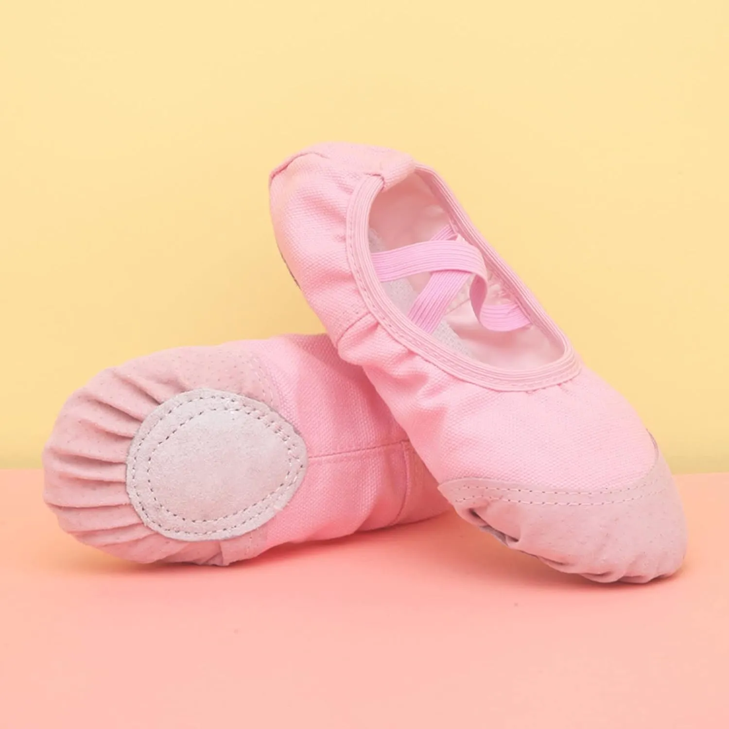 Ballet Shoes for Girls Toddler Ballet Slippers Soft Leather Boys Dance Shoes Soft Leather Slippers with Elastic Strap