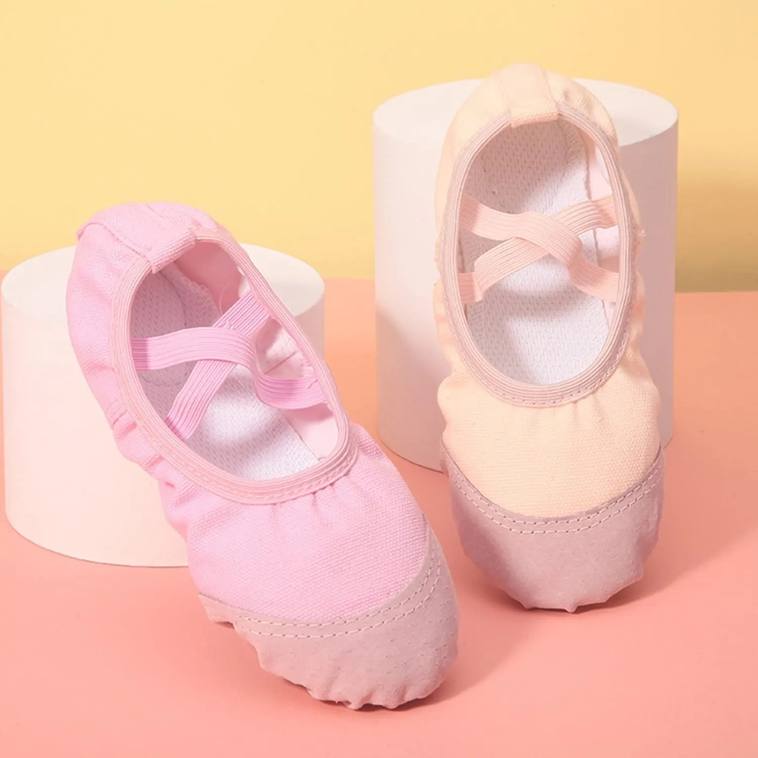 Ballet Shoes for Girls Toddler Ballet Slippers Soft Leather Boys Dance Shoes Soft Leather Slippers with Elastic Strap