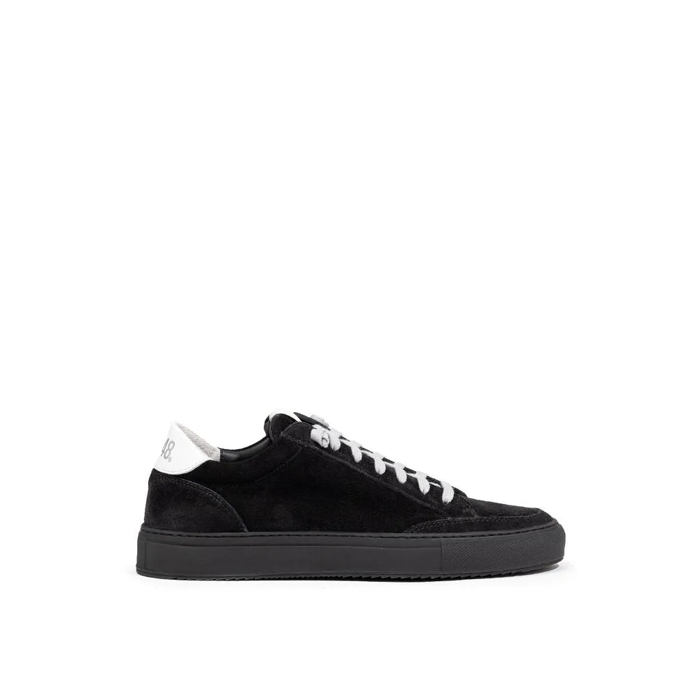 Black Suede Leather Sneaker