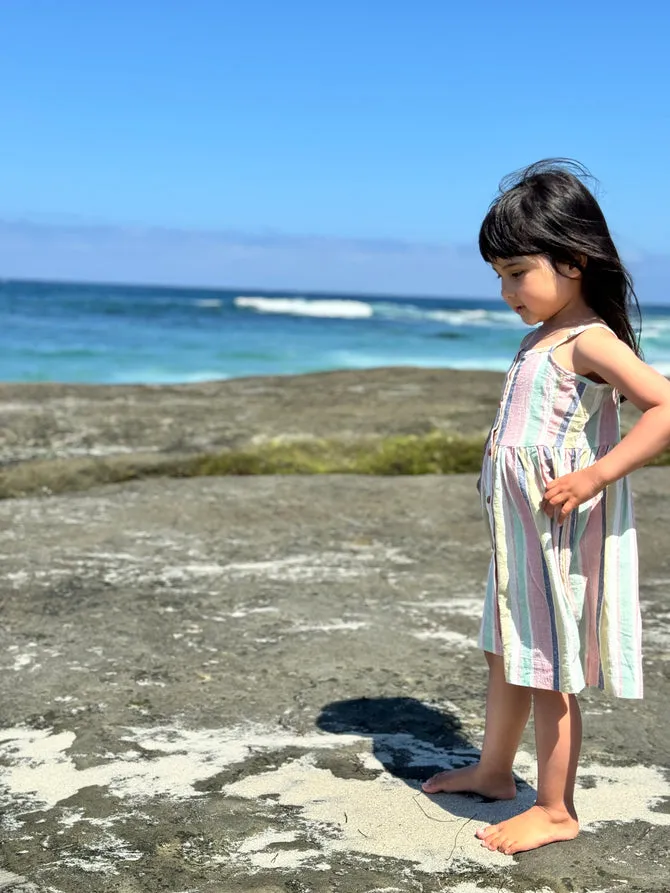Brooklyn Dress - Aqua/Pink Stripe by Vignette