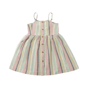 Brooklyn Dress - Aqua/Pink Stripe by Vignette