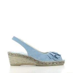 Calzanor 1536 Volantes Light Blue Slingback Espadrilles