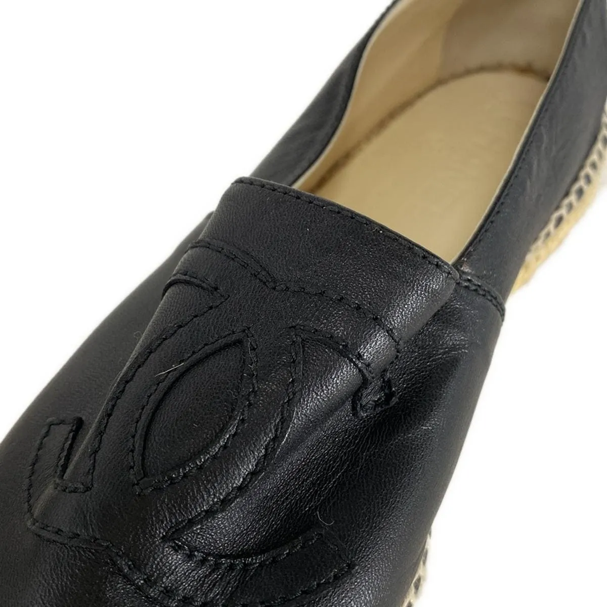 Chanel black espadrilles, size 39