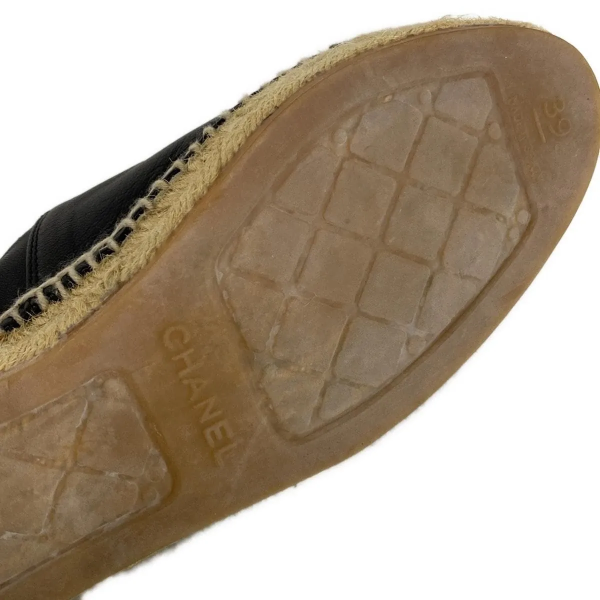 Chanel black espadrilles, size 39