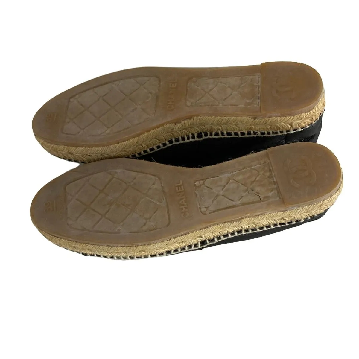 Chanel black espadrilles, size 39