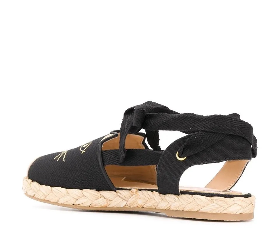 Charlotte Olympia Kitty canvas espadrilles