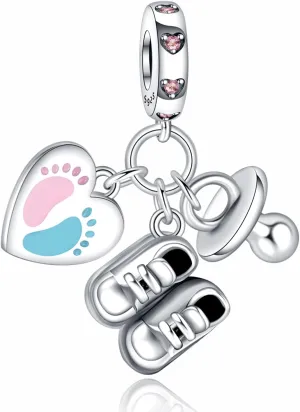 Charms for Bracelets Family Friends Love Mom Baby Home Flower Dog 925 Sterling Silver Dangle Necklaces Gifts for Women