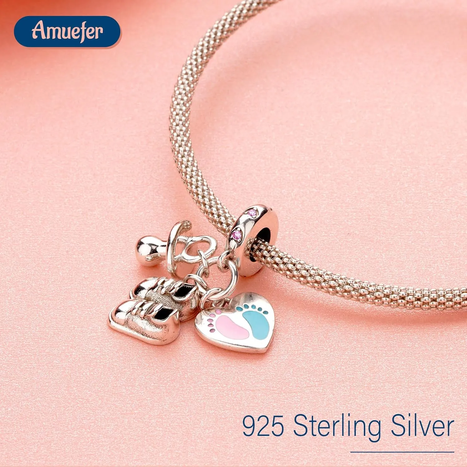 Charms for Bracelets Family Friends Love Mom Baby Home Flower Dog 925 Sterling Silver Dangle Necklaces Gifts for Women