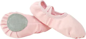 Child Ballet Shoes, Toddler Shoes, Girls Ballet Slippers, Soft Upper, Full Suede Outsole, Pre-Sewn Girls Dress Shoes