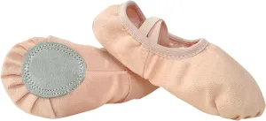 Child Ballet Shoes, Toddler Shoes, Girls Ballet Slippers, Soft Upper, Full Suede Outsole, Pre-Sewn Girls Dress Shoes