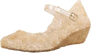 Chunky Jelly Sandals Kids Girls Dress Up Mary Jane lats Party Dance Single Shoes with Strap Princess Sandals