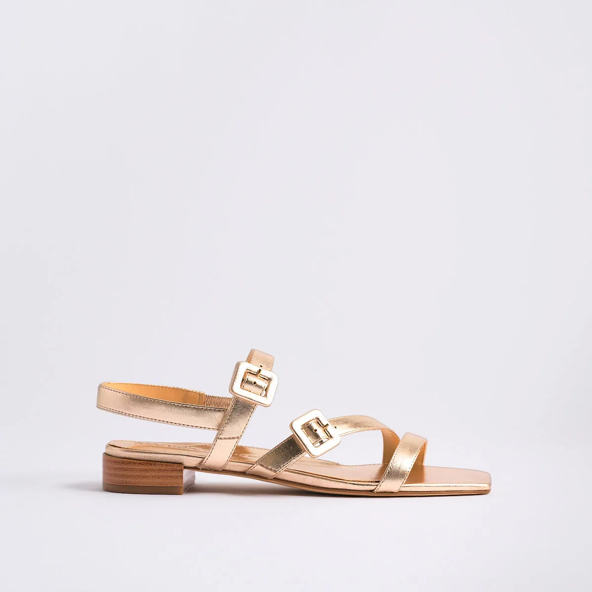 Cleo Flat Sandal | Soft Gold