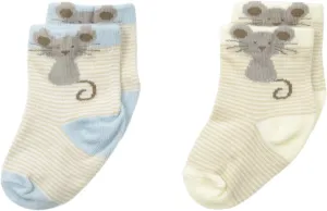 Country Kids Baby Boys' Newborn Little Mouse Bootie 2 Pair