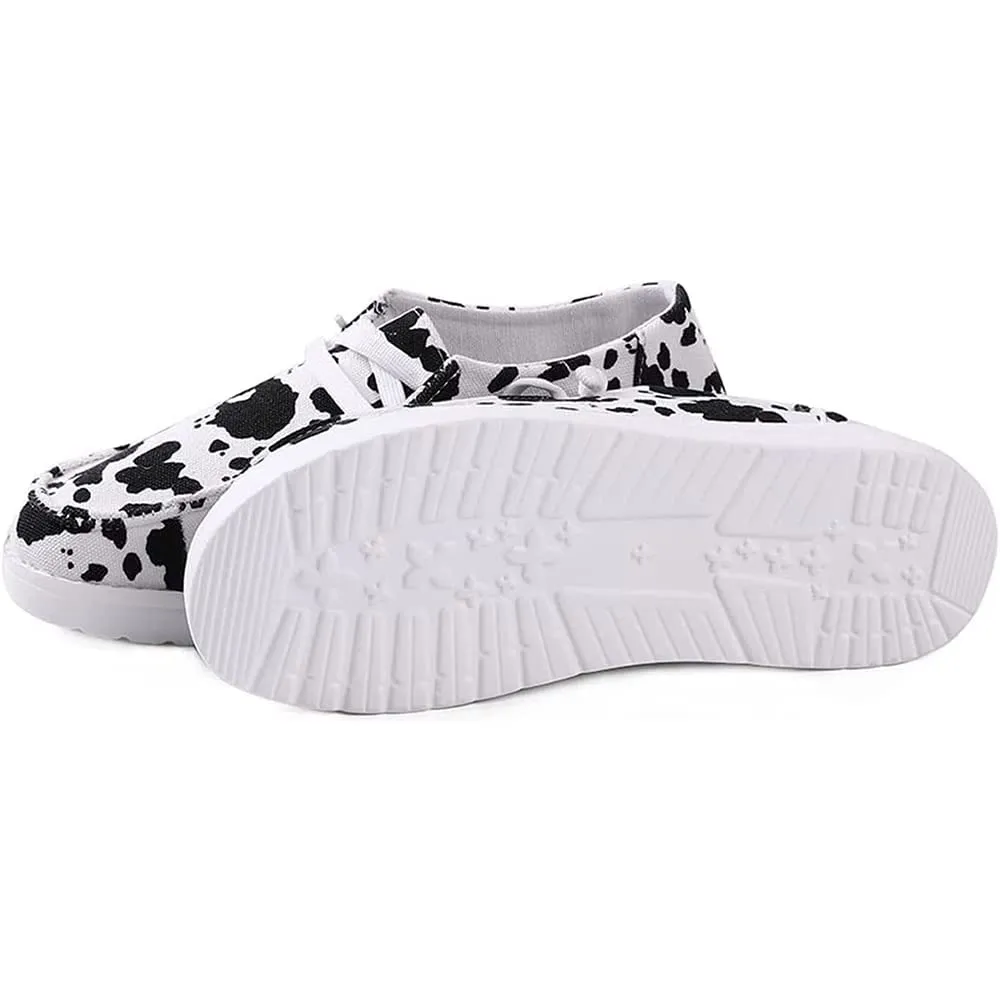 Cow Print or Leporad print Shoes New Canvas Sneakers for Women
