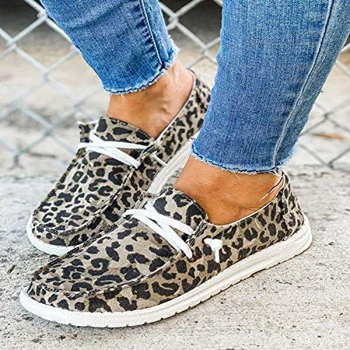 Cow Print or Leporad print Shoes New Canvas Sneakers for Women