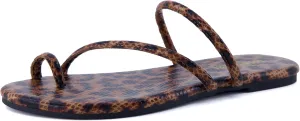 CUSHIONAIRE Resort Womens Minimalist Strappy Sandals  Lightweight Summer Flat Sandals with Cushioned Footbed