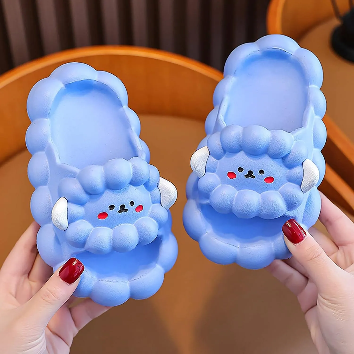 Cute Slide Sandals Kawaii Slippers Non-Slip Bathroom Spa Shower Sandals Comfort Lightweight Summer Water Shoes