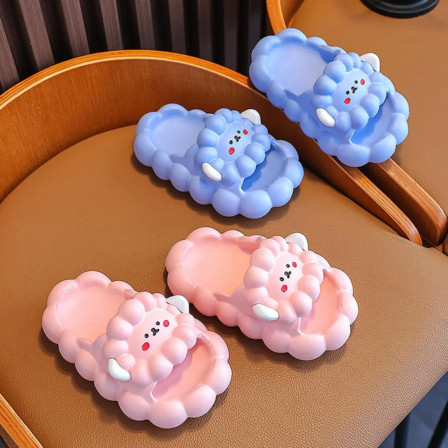 Cute Slide Sandals Kawaii Slippers Non-Slip Bathroom Spa Shower Sandals Comfort Lightweight Summer Water Shoes