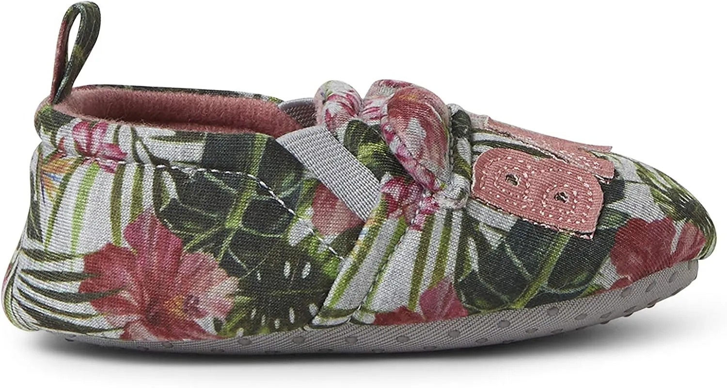 Dearfoams Baby-Girl's Frankie Bear Closed Back Slipper