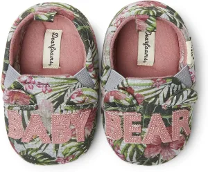 Dearfoams Baby-Girl's Frankie Bear Closed Back Slipper