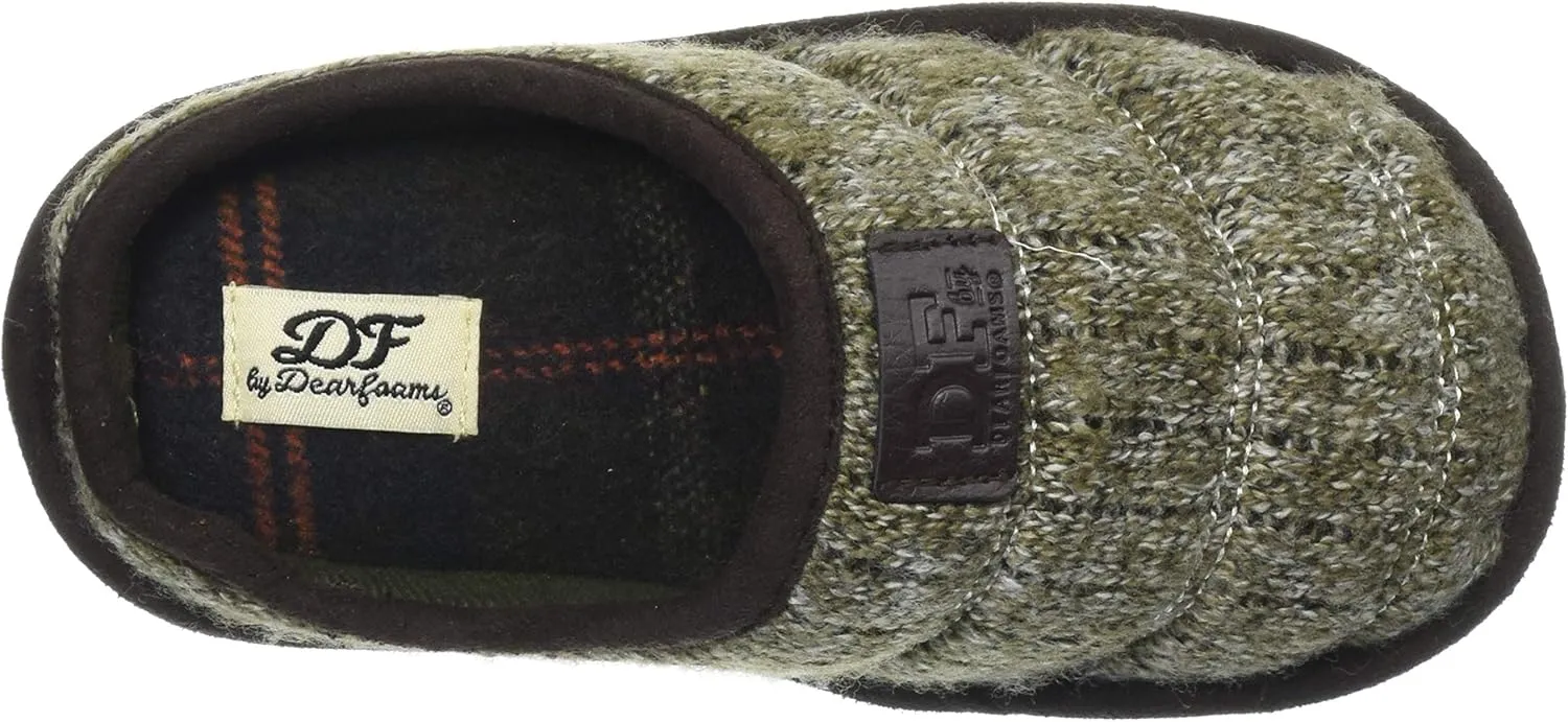 Dearfoams Unisex-Baby Df Kids Toddlers Quilted Knit Clog Slipper