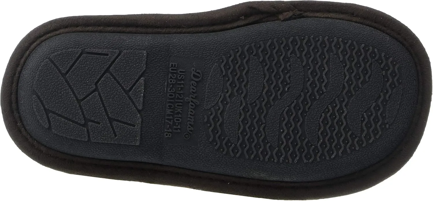 Dearfoams Unisex-Baby Df Kids Toddlers Quilted Knit Clog Slipper