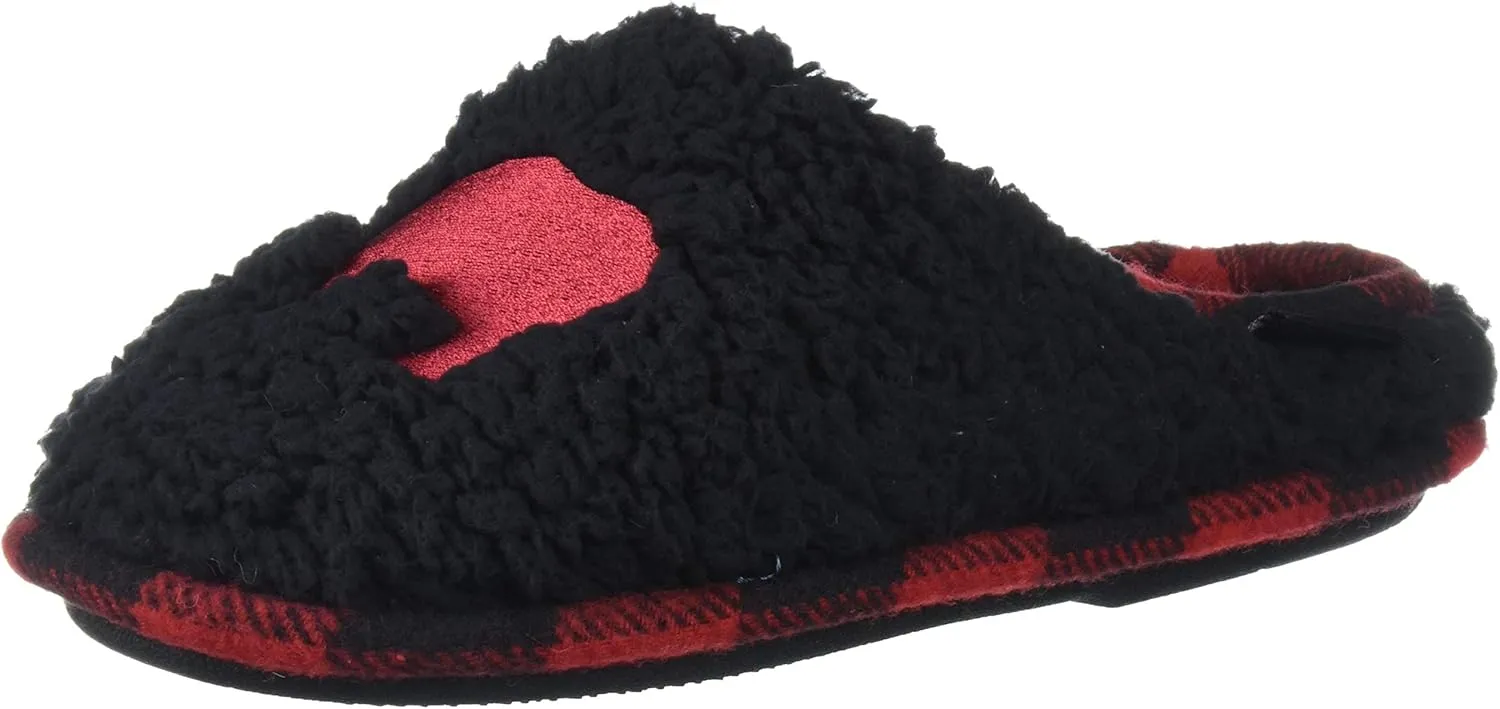 Dearfoams Unisex-Child Kids Toddlers Embroidered Animal Character Clog Slipper