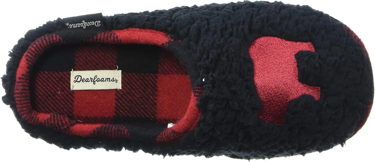 Dearfoams Unisex-Child Kids Toddlers Embroidered Animal Character Clog Slipper