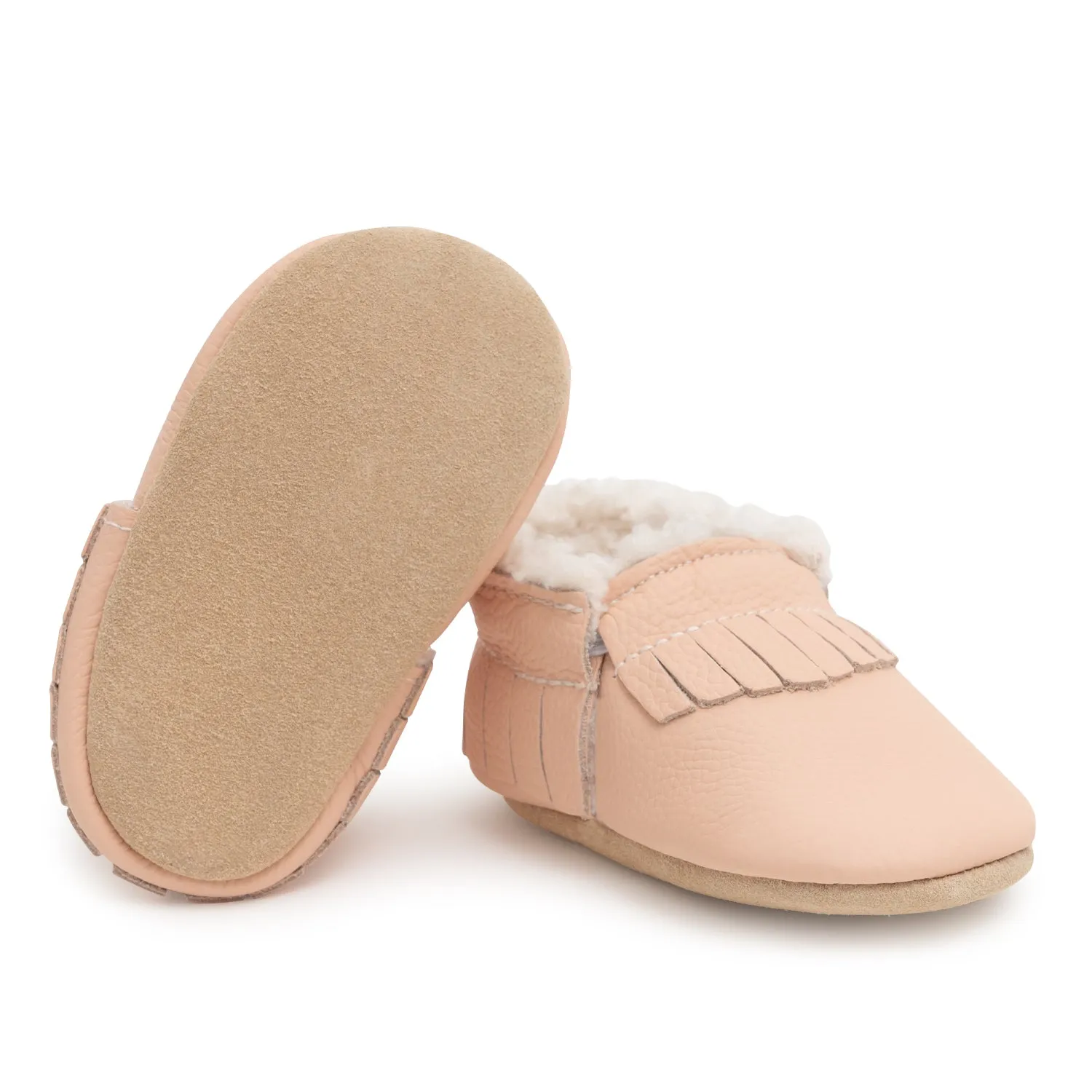 Desert Rose Sherpa Moccasins