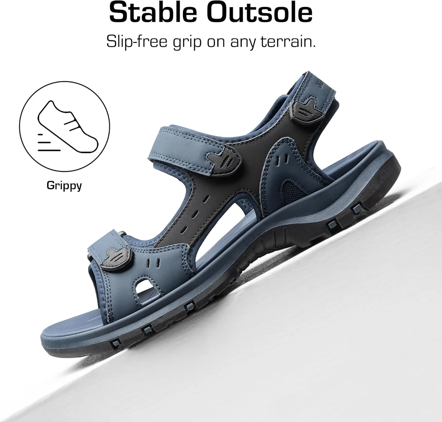 DREAM PAIRS Mens Arch Support Hiking Sandals Sport Outdoor Athletic Comfortable Summer Beach Water Sandals