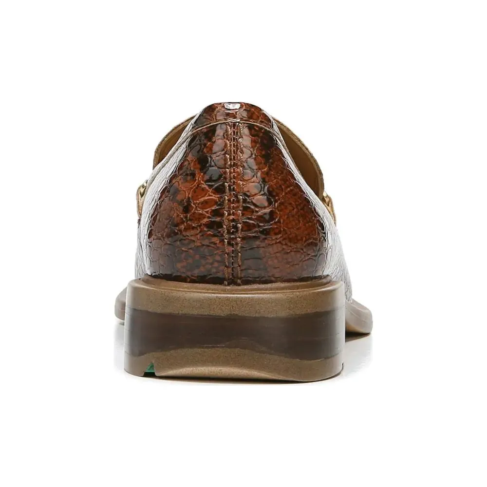 Eda Sienna Brown Leather Franco Sarto Loafer Flats