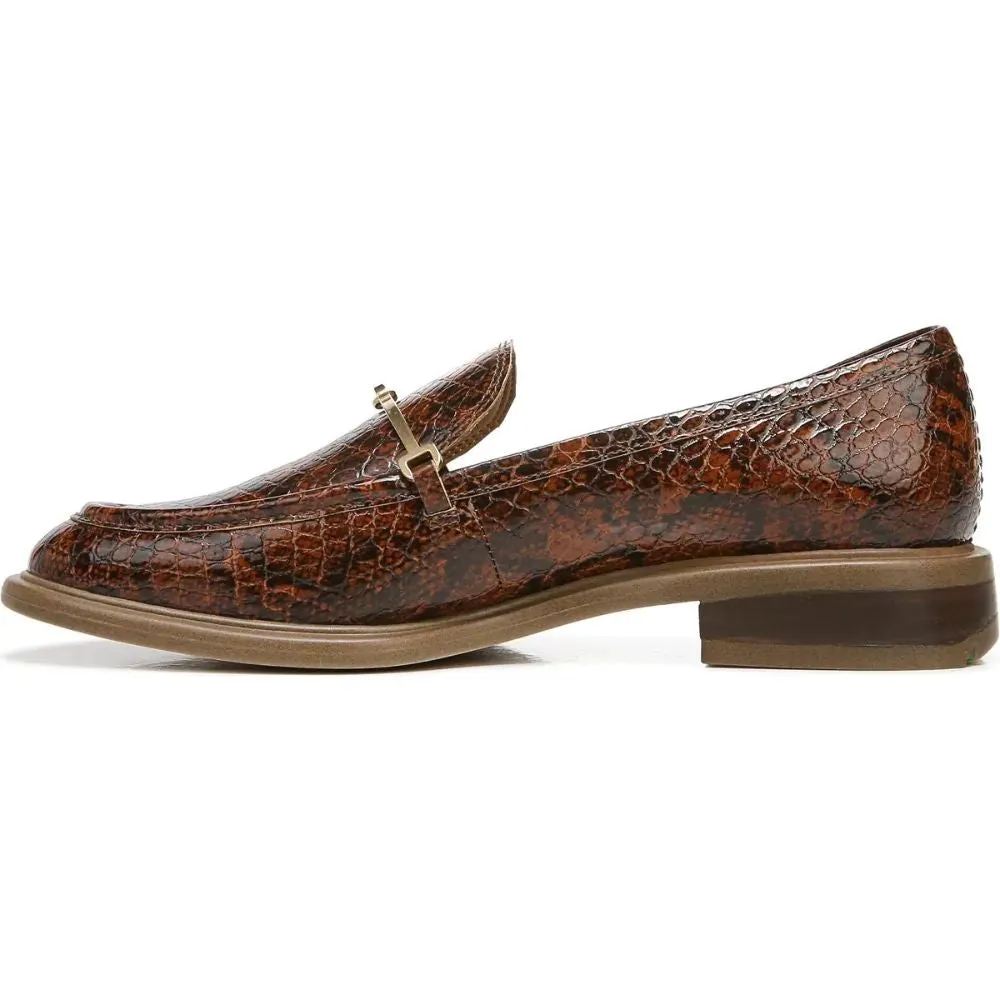 Eda Sienna Brown Leather Franco Sarto Loafer Flats