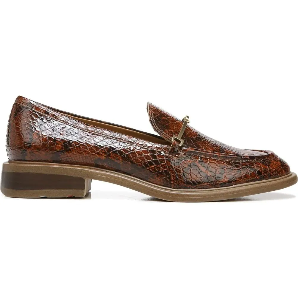 Eda Sienna Brown Leather Franco Sarto Loafer Flats