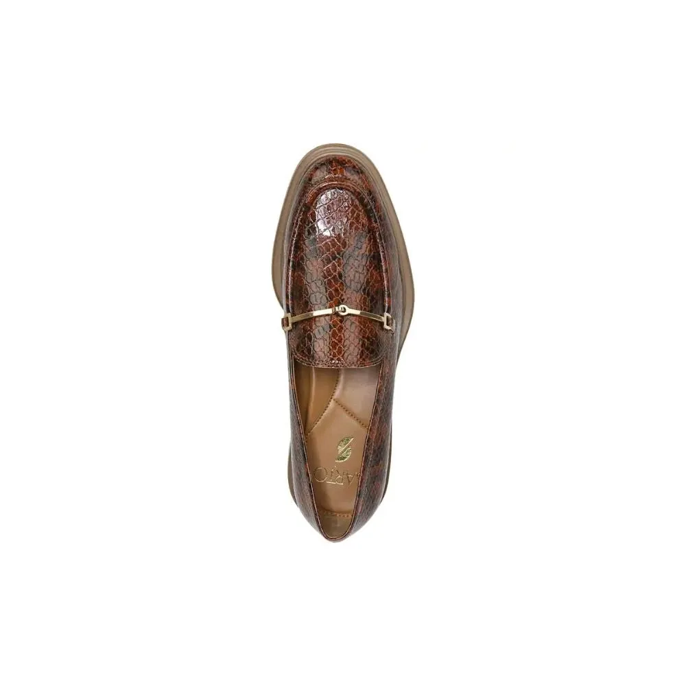 Eda Sienna Brown Leather Franco Sarto Loafer Flats