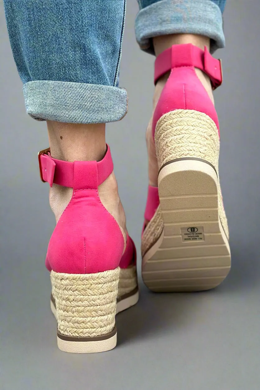 Fabian Wedge Sandal - Pink