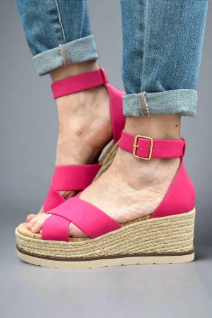 Fabian Wedge Sandal - Pink
